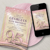 Vrouwen Glam 95e verjaardag uitnodiging