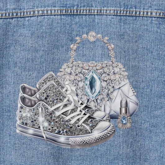 Vrouwen Glam Sneaker Denim Jas Denim Jacket