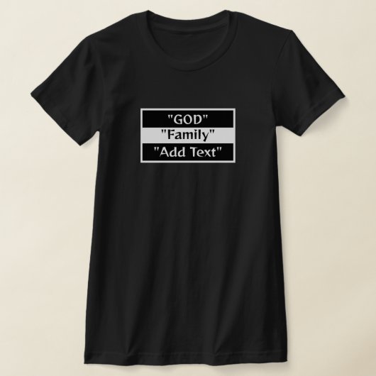 Vrouwen God Familie Slim Fit T-shirt (Laagn)