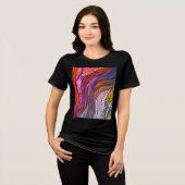 Vrouwen Golden Red Silk Harvest Tri-Blend Shirt (Voorkant volledig)