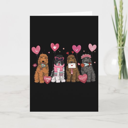 Vrouwen Goldendoodle Moeder Valentijnsdag Goldendo Kaart (Voorkant)
