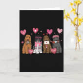 Vrouwen Goldendoodle Moeder Valentijnsdag Goldendo Kaart (Gele Bloem)