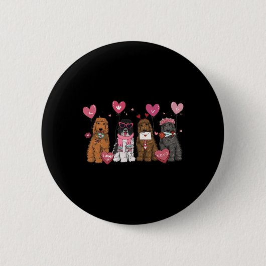 Vrouwen Goldendoodle Moeder Valentijnsdag Goldendo Ronde Button 5,7 Cm (Voorkant)