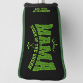 Vrouwen Golf MAMA KONINGIN VAN DE GROENE Custom PU Golfheadcover (Draai 90)