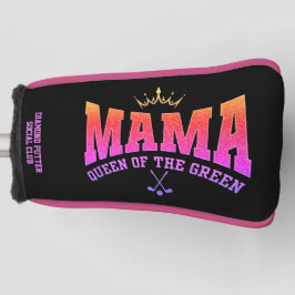 Vrouwen Golf MAMA KONINGIN VAN DE GROENE Custom PU Golfheadcover
