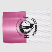 Vrouwen Golf Monogram Ontwerp Golfhanddoek (Horizontaal)