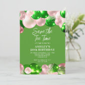 Vrouwen Golf Par-T-shirt 50ste verjaardag Save The Date (Staand voorkant)