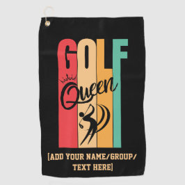 Vrouwen GOLF QUEEN Custom Naam Golfhanddoek