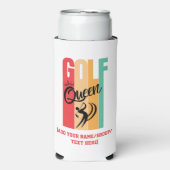 Vrouwen GOLF QUEEN Custom Naam Seltzer Blikjeskoeler (Seltzer Voorkant)