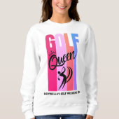 Vrouwen GOLF QUEEN Custom Naam Trui (Voorkant)