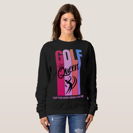 Vrouwen GOLF QUEEN Custom Naam Trui (Voorkant volledig)