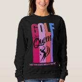 Vrouwen GOLF QUEEN Custom Naam Trui (Voorkant)