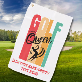 Vrouwen GOLF QUEEN Custom Name Golf Towel Golfhanddoek