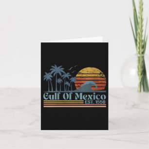 Vrouwen Golf van Mexico Est 1550 Retro strand Kaart