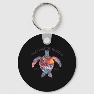 Vrouwen Golf van Mexico Schildpad  Grappig V-hals Sleutelhanger