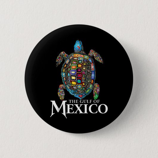 Vrouwen Golf van Mexico voor altijd Mexicaanse sou Ronde Button 5,7 Cm (Voorkant)