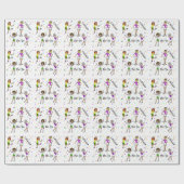 Vrouwen Golfer vieren inpakpapier (Vlak)