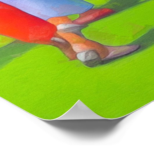 Vrouwen Golfers - Canvas Art Print (Hoek)