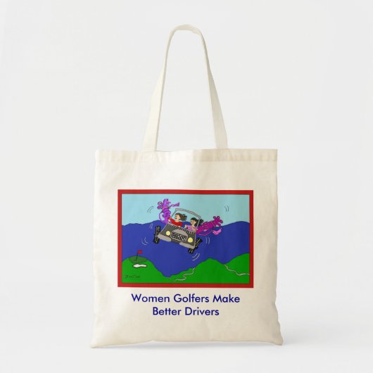 Vrouwen Golfers maken betere Cartoon Tote Bag (Voorkant)