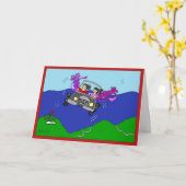 Vrouwen Golfers Wenskaart Kaart (Gele Bloem)