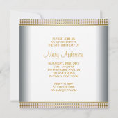 Vrouwen Goud 50ste Verjaardag Party Kaart (Achterkant)