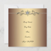 Vrouwen Goud 50ste Verjaardag Uitnodiging (Achterkant)