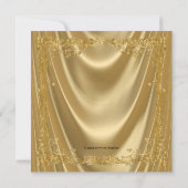 Vrouwen Goud Hoge Hakken Verjaardagsfeest Satin Gl Kaart (Achterkant)