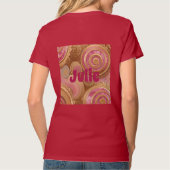Vrouwen Goud Roze AI Art V-Hals T-shirt (Achterkant)