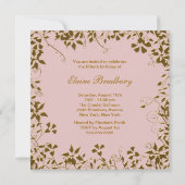 Vrouwen Goud Roze Vrouwen 50ste Verjaardagsfeest Kaart (Achterkant)