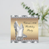 Vrouwen Gouden Verjaardag Kaart (Staand voorkant)