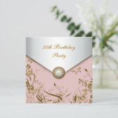 Vrouwen Gouden Vlinder 50ste Verjaardagsfeest Kaart (Staand voorkant)