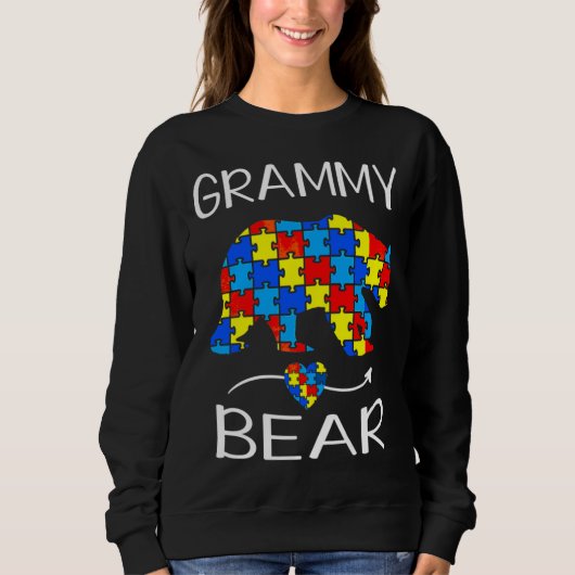 Vrouwen Grammy Beer Autism Awareness Support A A A Trui (Voorkant)