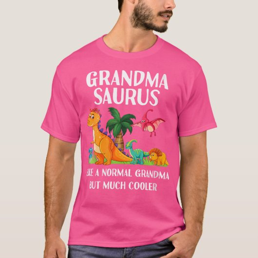 Vrouwen Grandmasaurus Grandma Saurus Vrouwen Dinos T-shirt (Voorkant)