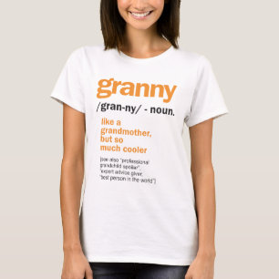 Vrouwen Granny Definition Grandma Gift T-shirt