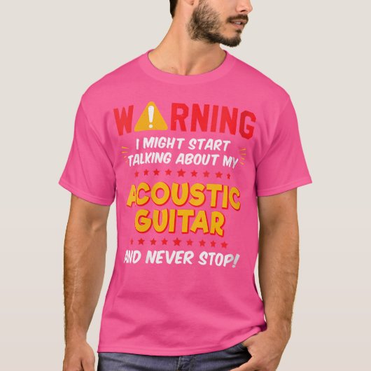 Vrouwen Grappig Akoestische Gitaar Graphic T-shirt (Voorkant)