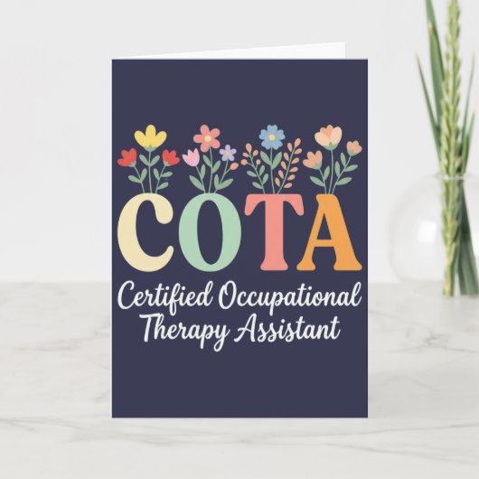 vrouwen grappig bloemig COTA gecertificeerd beroep Kaart (Voorkant)