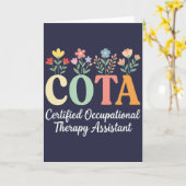 vrouwen grappig bloemig COTA gecertificeerd beroep Kaart (Gele Bloem)