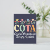 vrouwen grappig bloemig COTA Gecertificeerd Occupa Briefkaart (Staand voorkant)