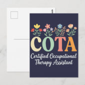 vrouwen grappig bloemig COTA Gecertificeerd Occupa Briefkaart (Voorkant / Achterkant)