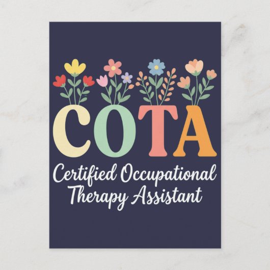vrouwen grappig bloemig COTA Gecertificeerd Occupa Briefkaart (Voorkant)