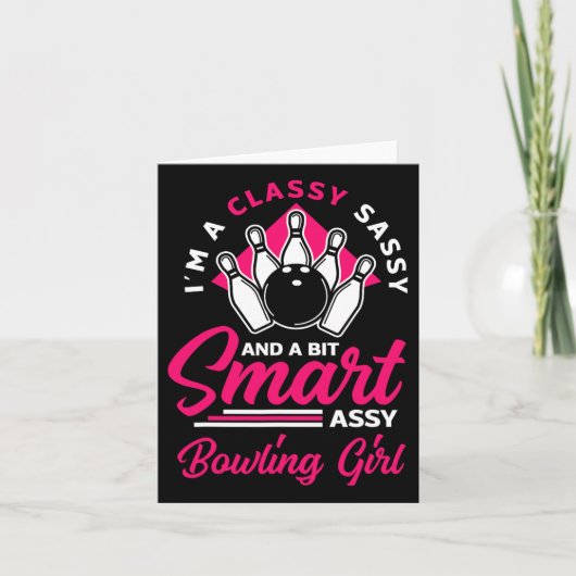 Vrouwen Grappig Bowling Lover Bowler Bowlers Bowli Kaart (Voorkant)