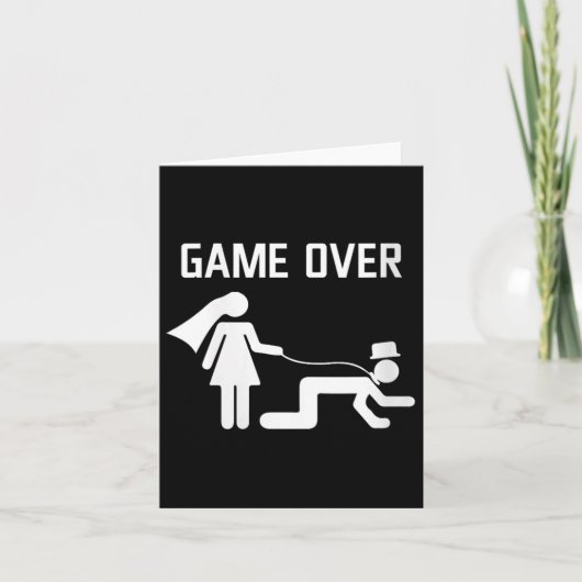 Vrouwen Grappig Bruid Bruidegom Trouwen Bachelor Kaart (Voorkant)
