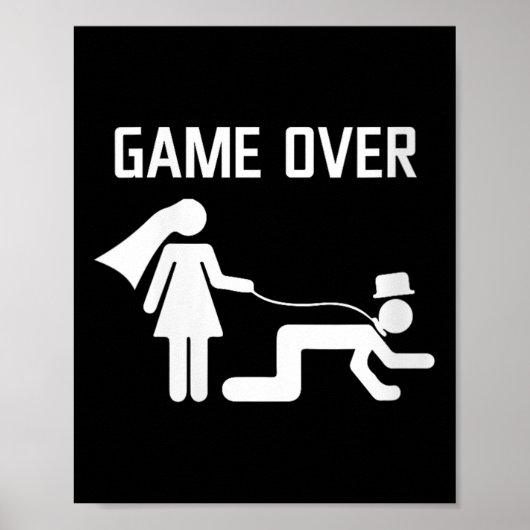 Vrouwen Grappig Bruid Bruidegom Trouwen Bachelor Poster (Voorkant)