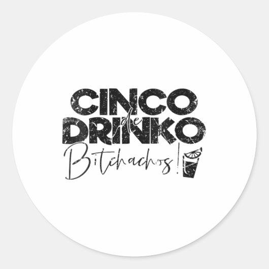 Vrouwen Grappig Cinco de Mayo Mexicaanse Cinco de Ronde Sticker (Voorkant)