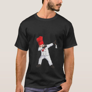 Vrouwen grappig dabbing Hibachi chef kok kok kostu T-shirt