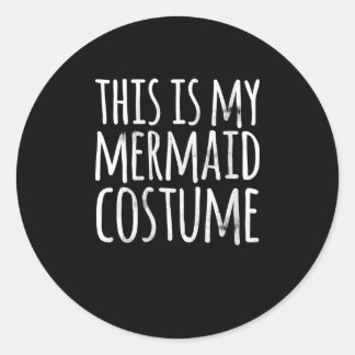 Vrouwen Grappig Easy Lazy Halloween Dit is Zeemeer Ronde Sticker