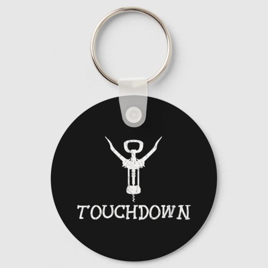 Vrouwen Grappig Football Touchdown Wijnfles Opener Sleutelhanger (Voorkant)