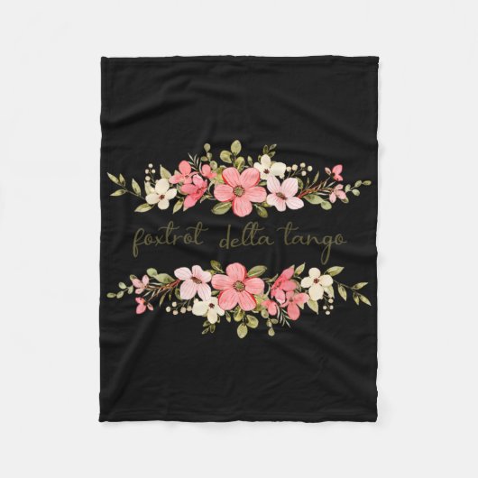Vrouwen Grappig Foxtrot Tango Delta Vrouwen Bloem  Fleece Deken (Voorkant)