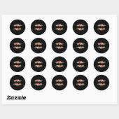 Vrouwen Grappig Foxtrot Tango Delta Vrouwen Bloem Ronde Sticker (Vel)