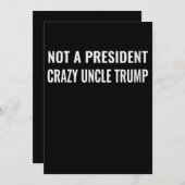 Vrouwen grappig geen president gekke oom Trump Kaart (Voorkant / Achterkant)